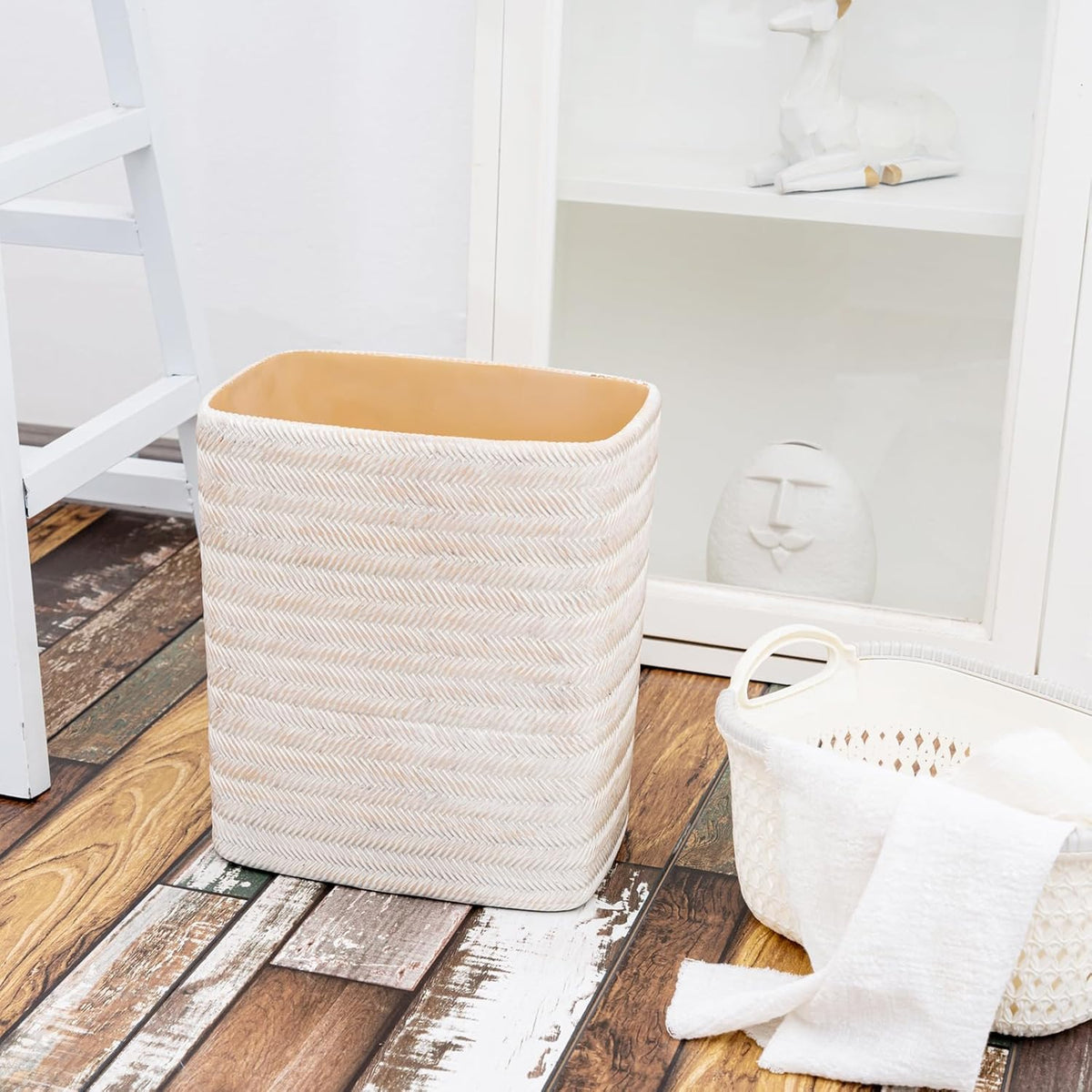 Polytree Bathroom Trash Can 1.8 Gallon Small Kitchen Garbage Can,Decor Wastebasket for Bedroom