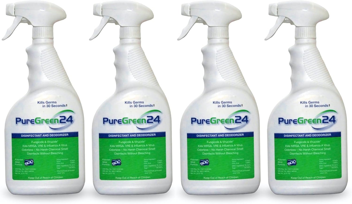 PureGreen24 Safe & Effective Disinfectant. Kills Deadly Germs including RSV Norovirus MRSA Staph