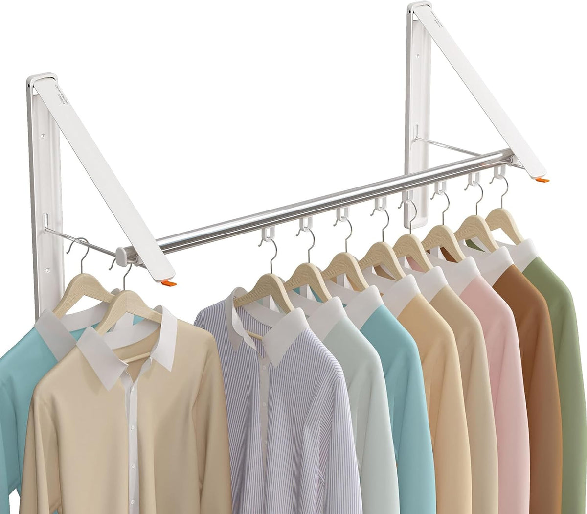 Clothes Drying Rack Retractable, Wall Mounted Clothes Hanger Rack for Laundry Room, Laundry Drying
