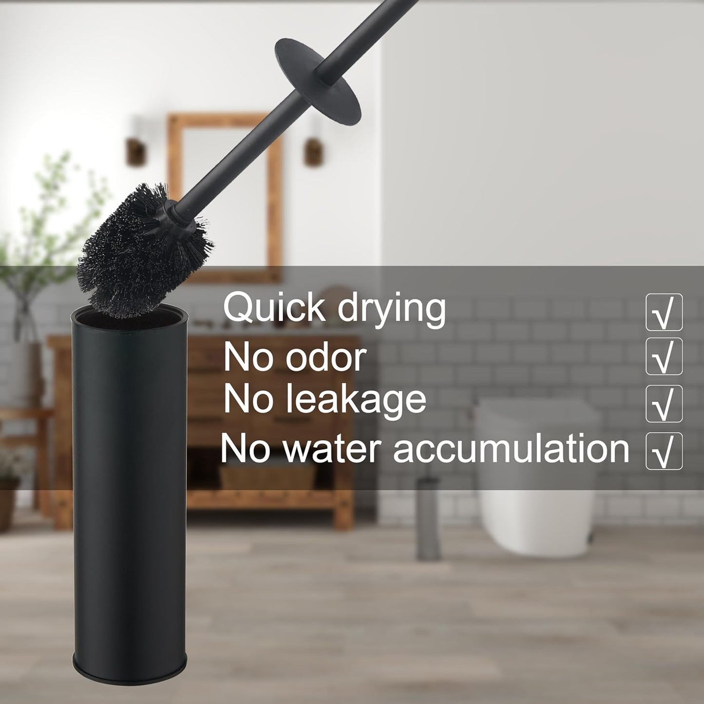 Toilet Brush and Holder Set Premium Material Toilet Bowl Cleaner Free Standing Toilet Bowl Brush