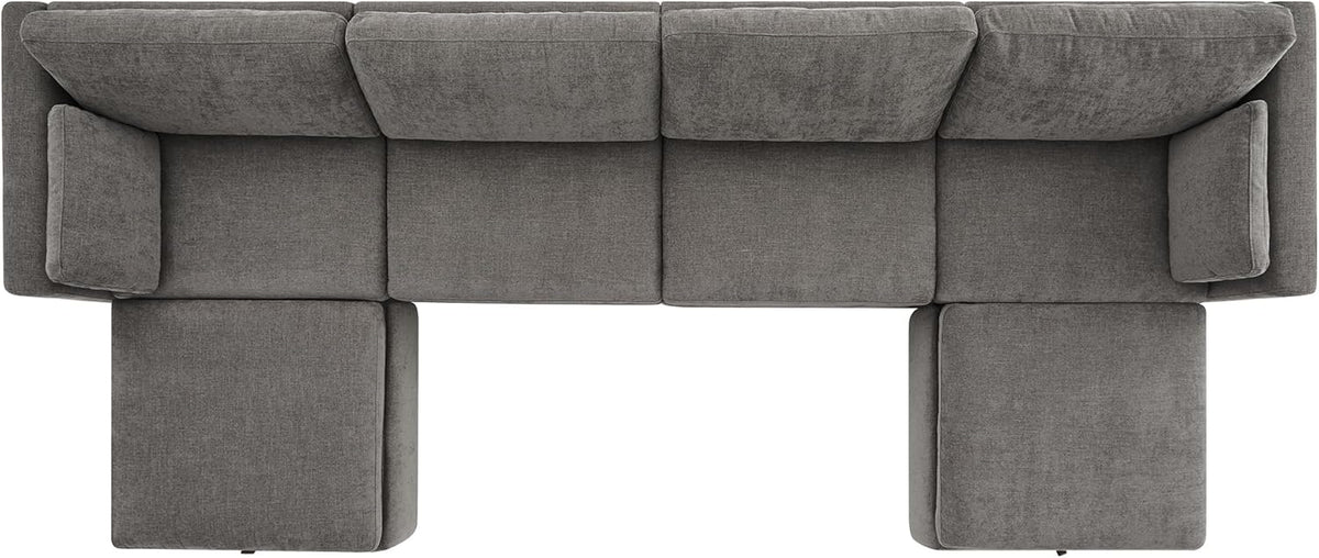CHITA Oversized Modular Sectional Fabric Sofa Set, Extra Large U Shaped Couch with Reversible