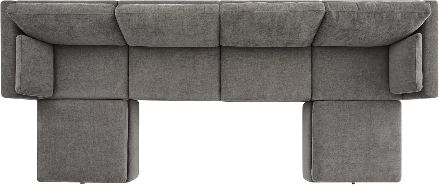 CHITA Oversized Modular Sectional Fabric Sofa Set, Extra Large U Shaped Couch with Reversible