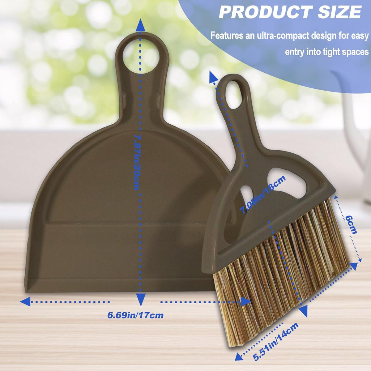 Mini Broom and Dustpan Set Hand Broom with Dustpan Portable Housekeeping Cleaning Tools for