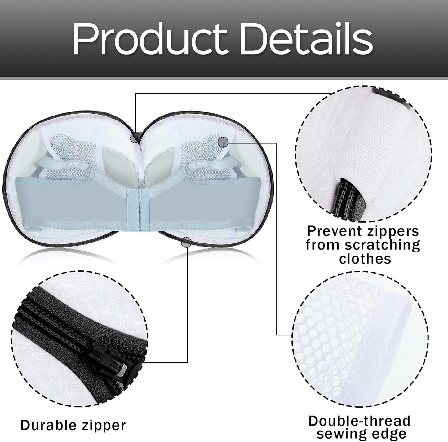 Shappy 6 Pieces Bra Washing Bag for Laundry Mesh Wash Lingerie Underwear Brassiere Washing Bags