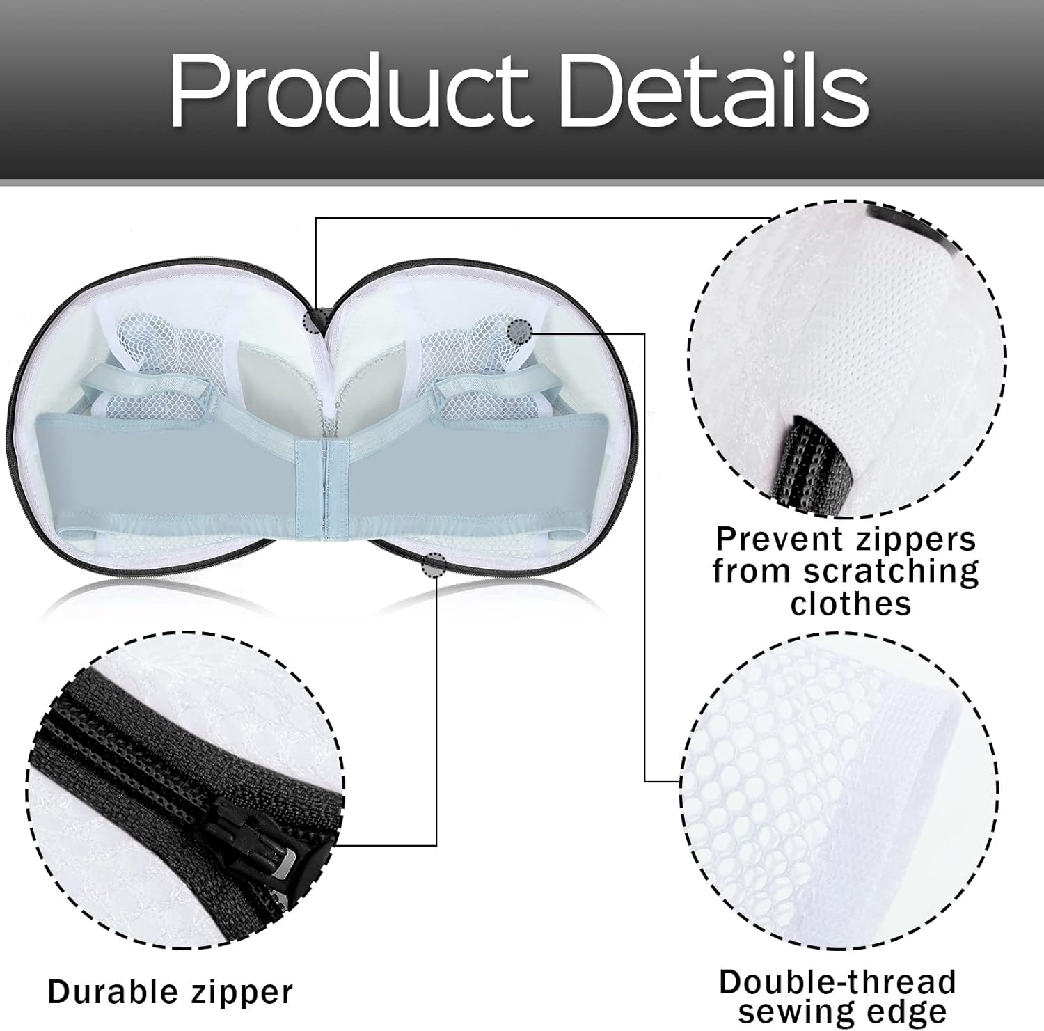 Shappy 6 Pieces Bra Washing Bag for Laundry Mesh Wash Lingerie Underwear Brassiere Washing Bags