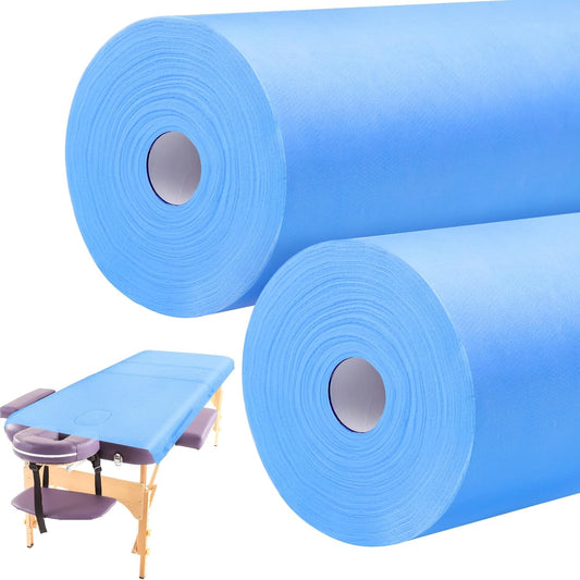 Tudomro 2 Roll Disposable Non Woven Bed Sheets 24 x 71 Inch Massage Table Paper Covers Non Woven