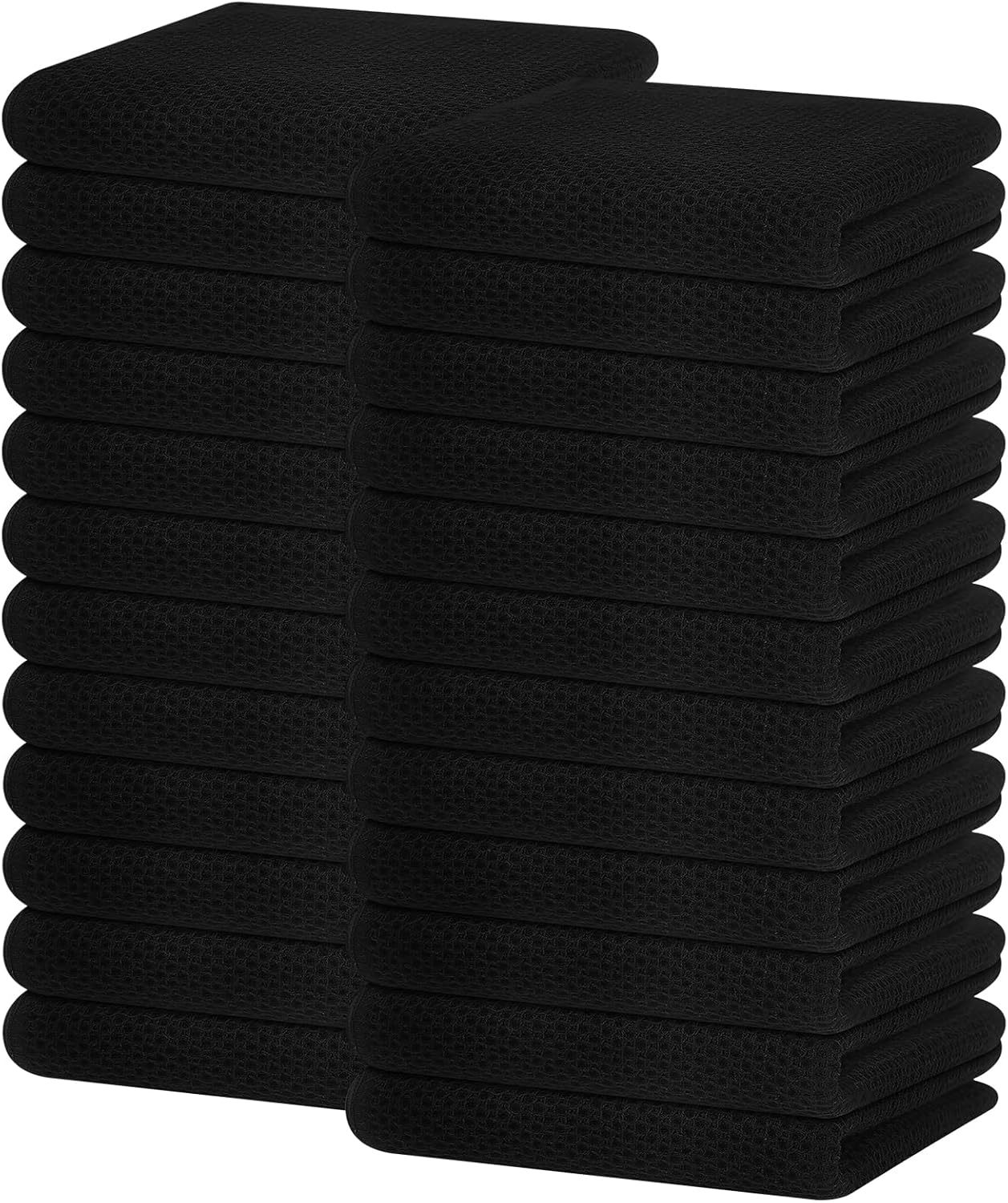 Homaxy 100% Cotton Waffle Weave Kitchen Dish Towels, Ultra Soft Absorbent Quick Drying Cleaning