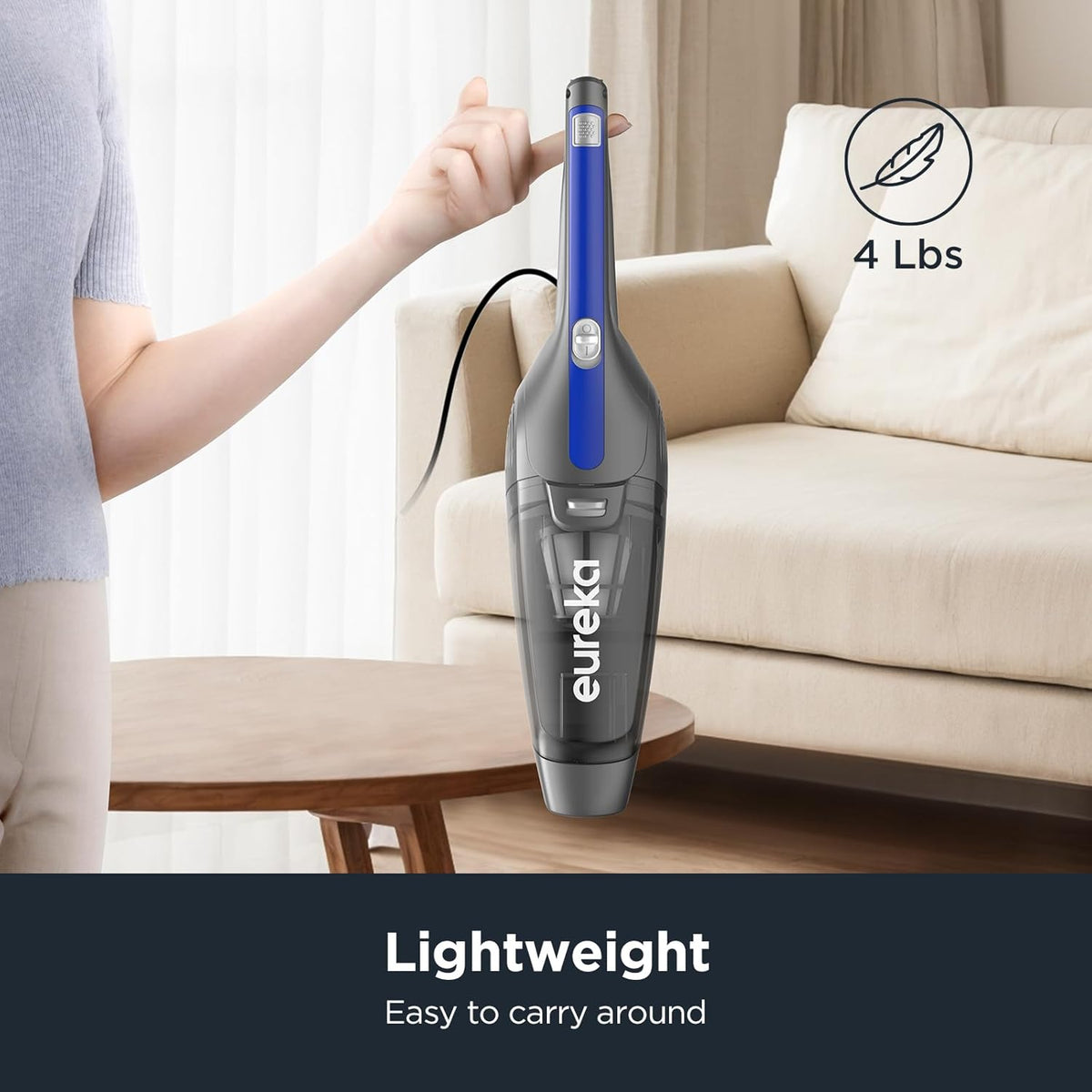 Eureka Corded Stick Vacuum Cleaner for Home Pet Hair, Lightweight Stick Vacuum Cleaner with