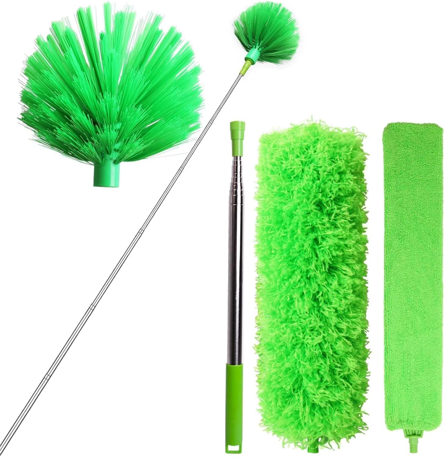 Cobweb Duster with Extension Pole, Bafezoze Ceiling Fan Duster with Long Handle, Spider Web Brush