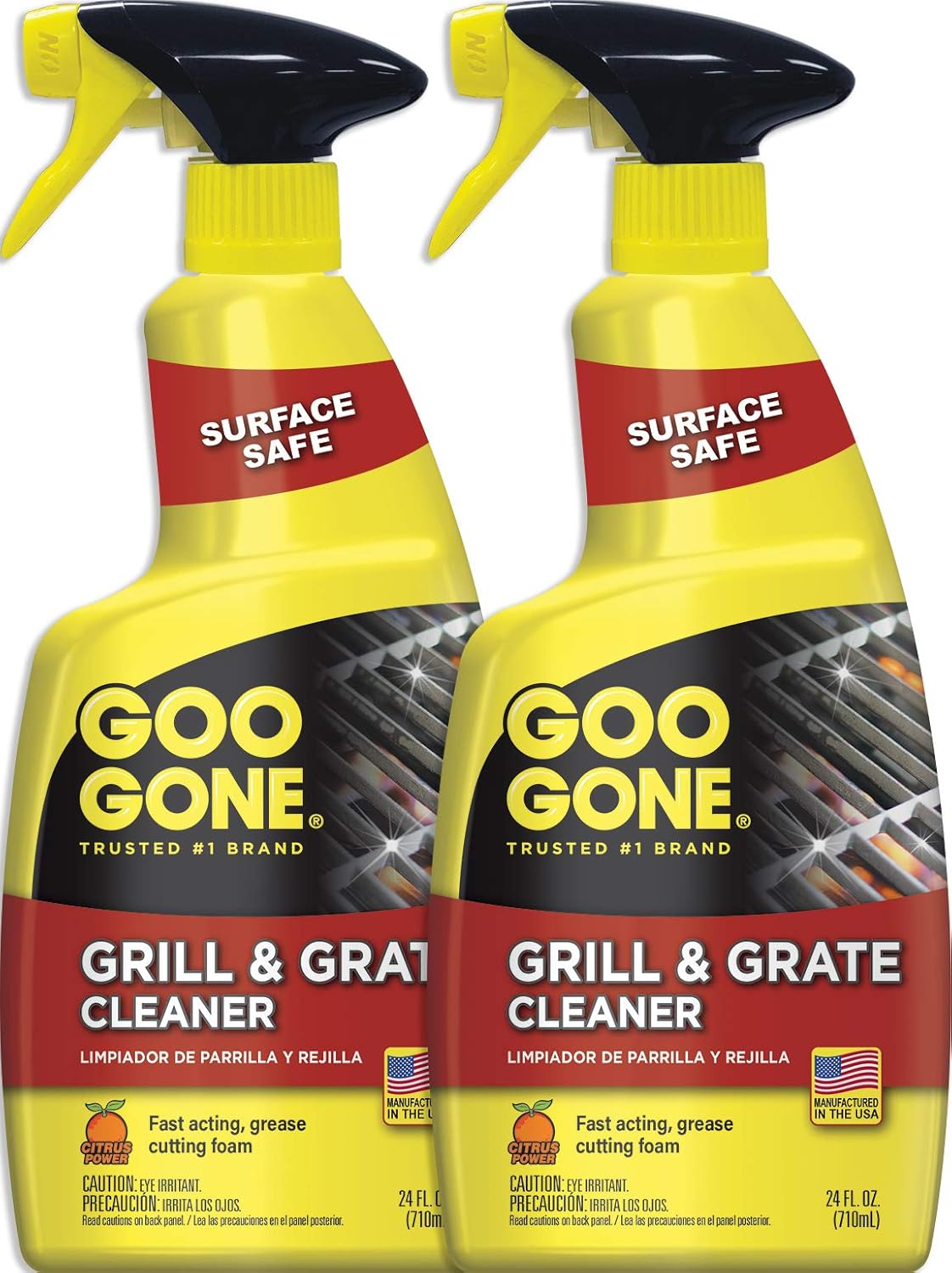 Goo Gone Grill and Grate Cleaner Spray (2 Pack) Cleans and Degreases BBQ Cooking Grates and Racks