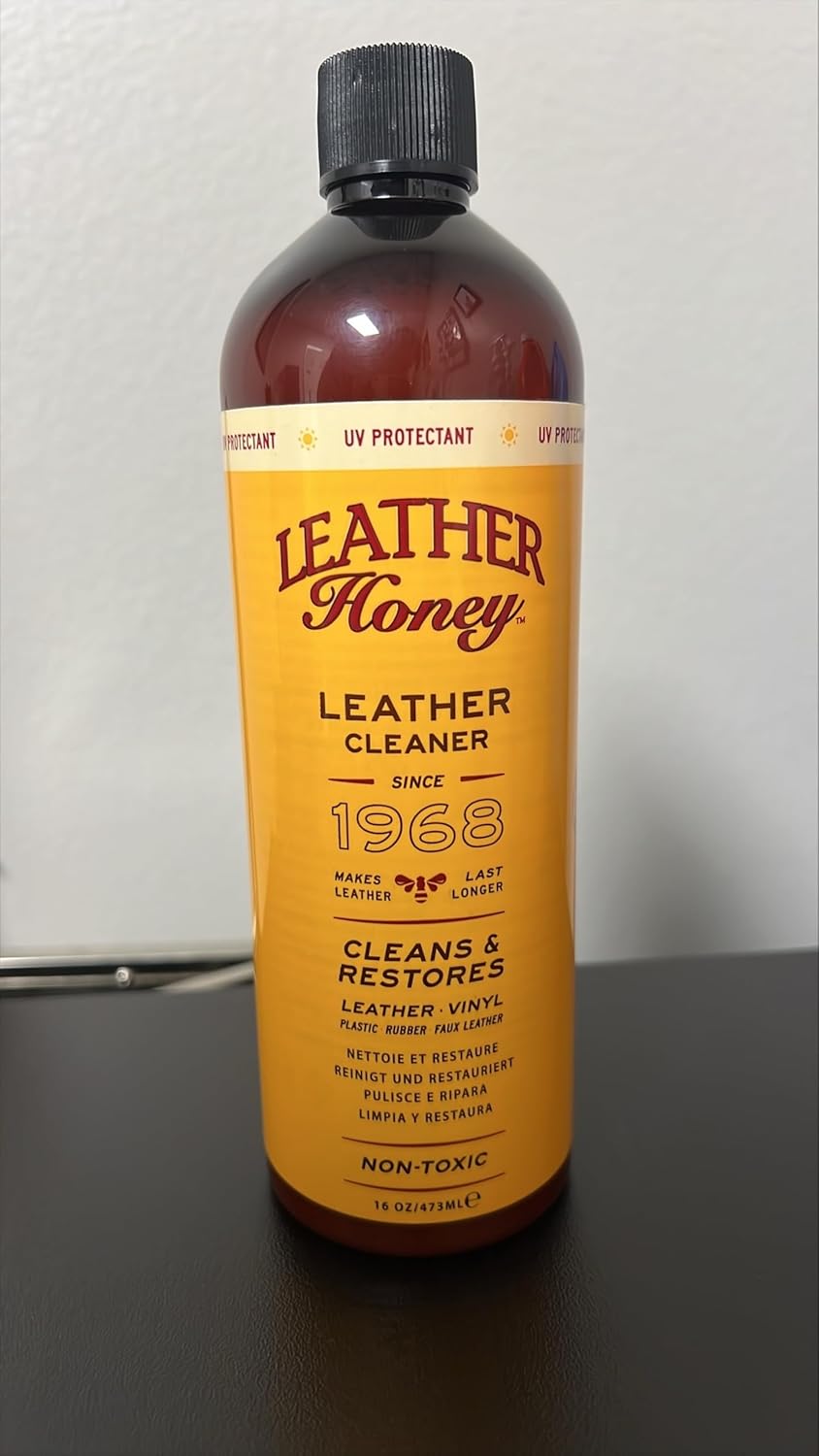 Leather Honey Leather Cleaner Spray: UV Protectant, Non-Toxic & Made in the USA Since 1968. Cleans