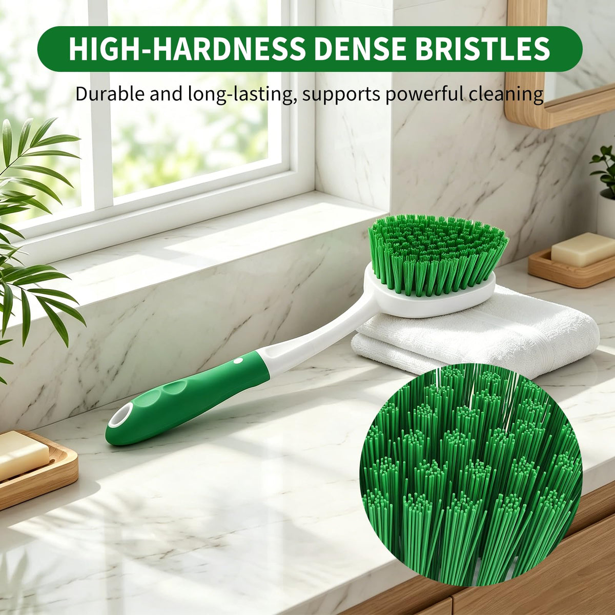 SetSail four-piece green scrub brush set – view 6