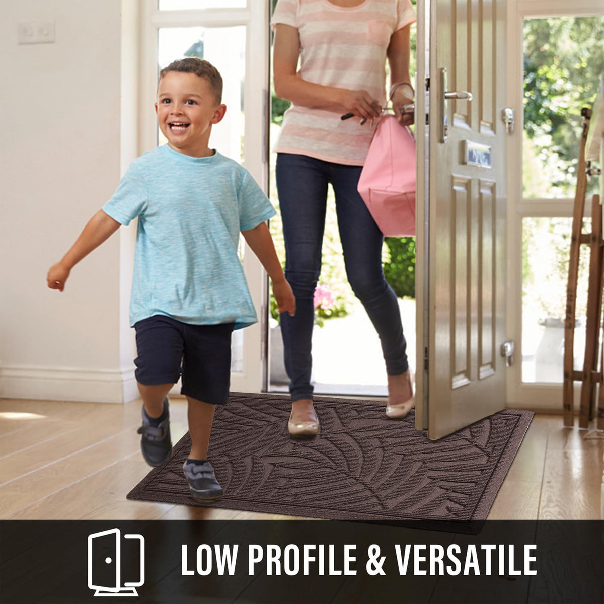Front Door Mat, Absorbent Resist Dirt Welcome Door Mat Indoor Outdoor, Waterproof Doormat, Sturdy
