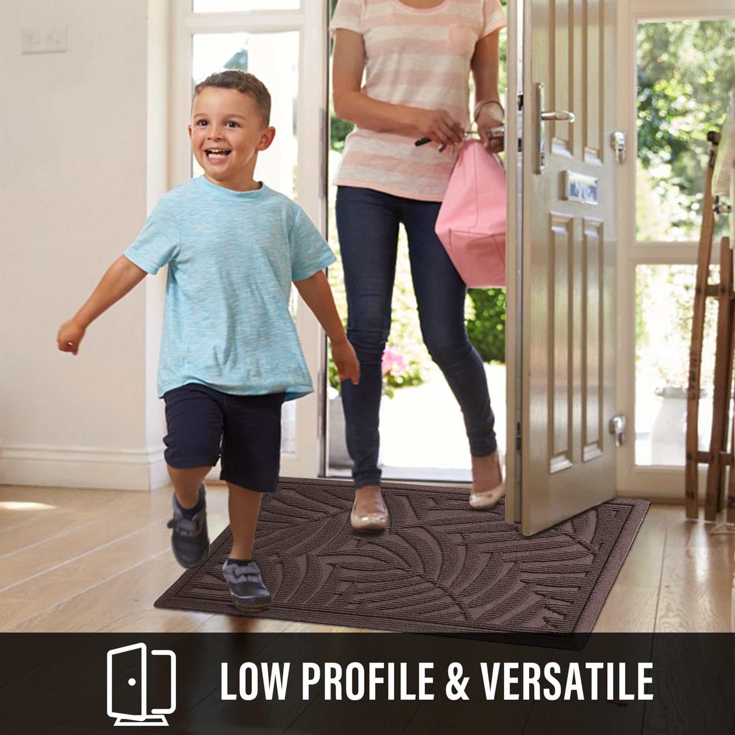 Front Door Mat, Absorbent Resist Dirt Welcome Door Mat Indoor Outdoor, Waterproof Doormat, Sturdy