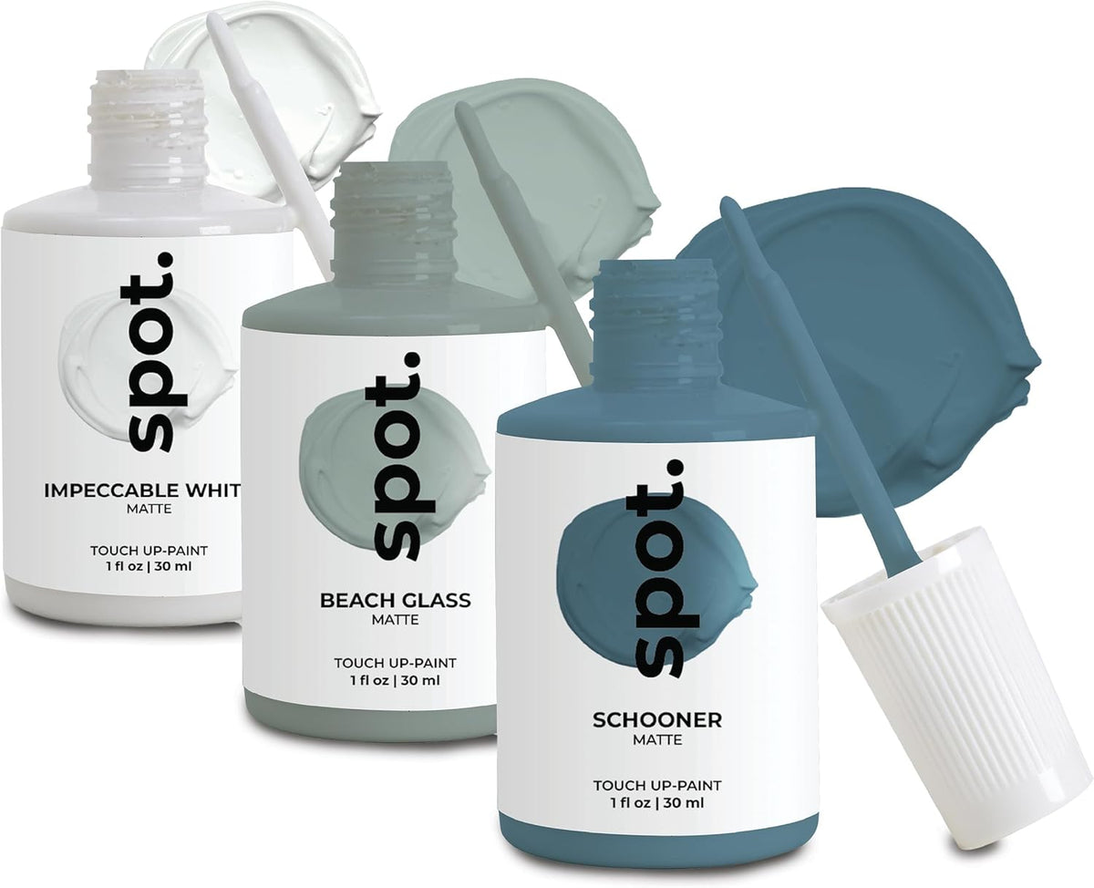 spot. Touch-Up Paint | Matte Finish for Cabinets, Walls, Doors & Furniture | Multi-Tone Blue Repair