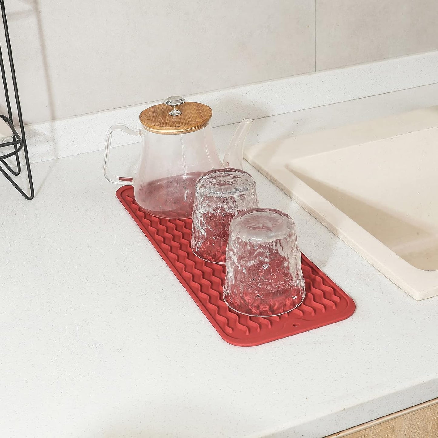 Silicone Dish Drying Mat for Multiple Usage,Easy clean,Eco-friendly,Heat-resistant Silicone Mat for