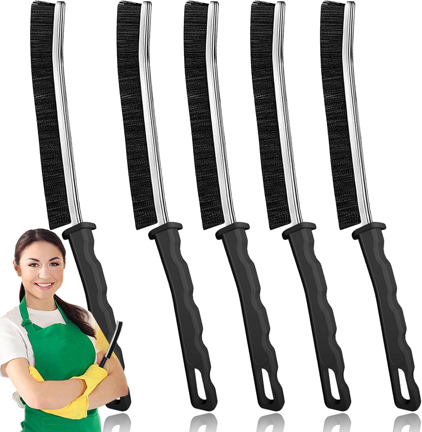 Crevice Cleaning Brush, Bathroom Gap Cleaning Brush, Hard Bristle Brush for Cleaning