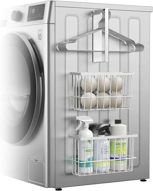 Magnetic Dryer Ball Holder and Magnetic Hanger Holder for Laundry Room Organization and Storage