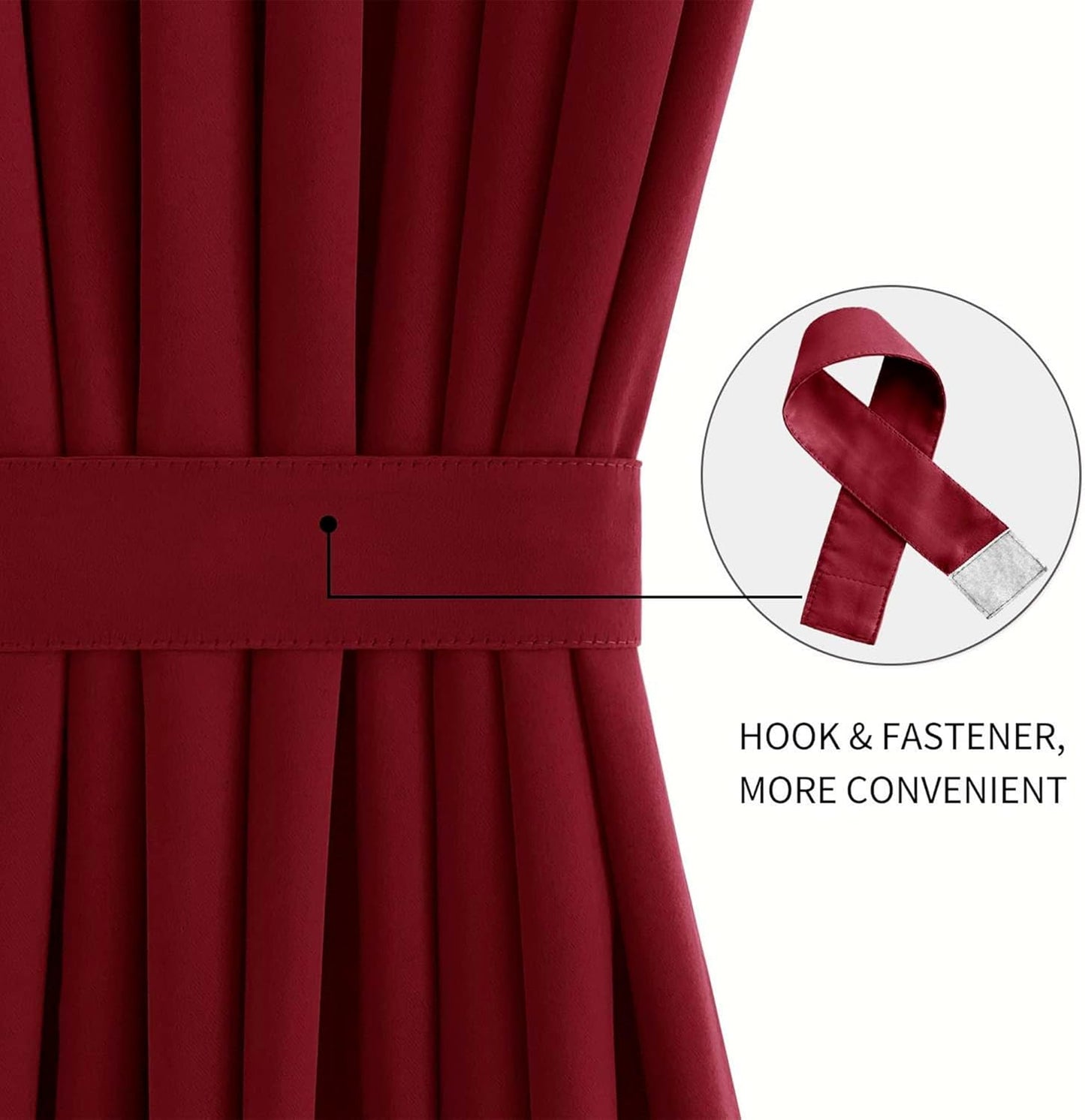 DWCN French Door Curtains - Rod Pocket Thermal Blackout Panel for Glass Window, Kitchen and Patio