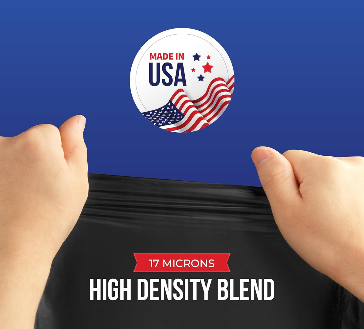 55-60 Gallon Trash Bags Heavy Duty - Bulk 150 Pack Large Garbage Bags - Big Black Commercial Trash