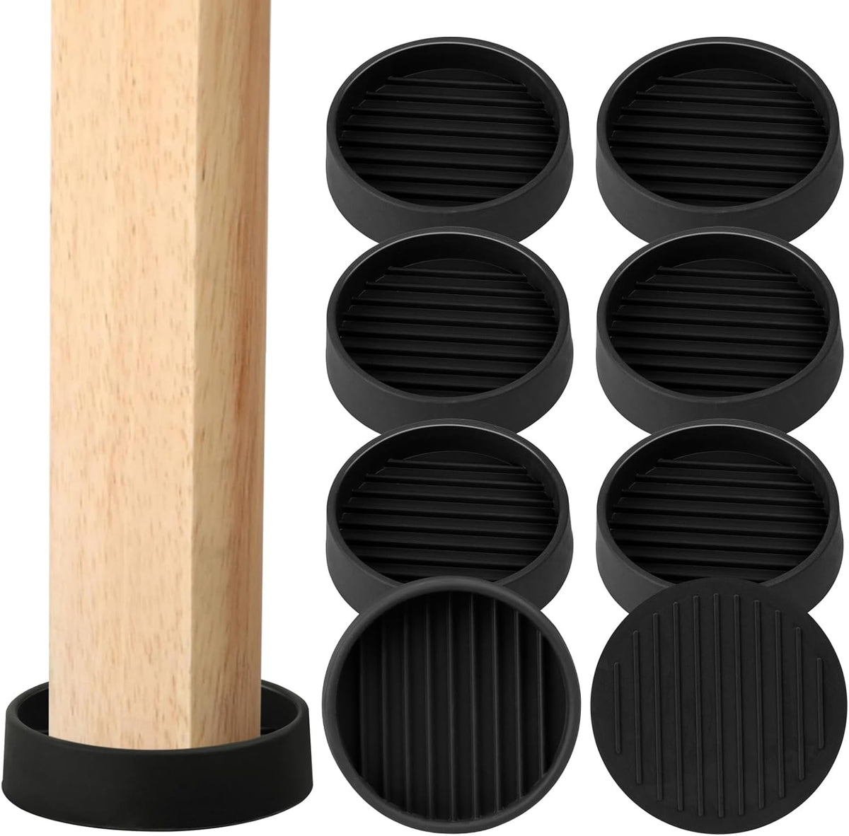 Rubber Non-Slip Furniture Pads Furniture Casters Cup Floor Protector for Bed Sofa Table and Chair