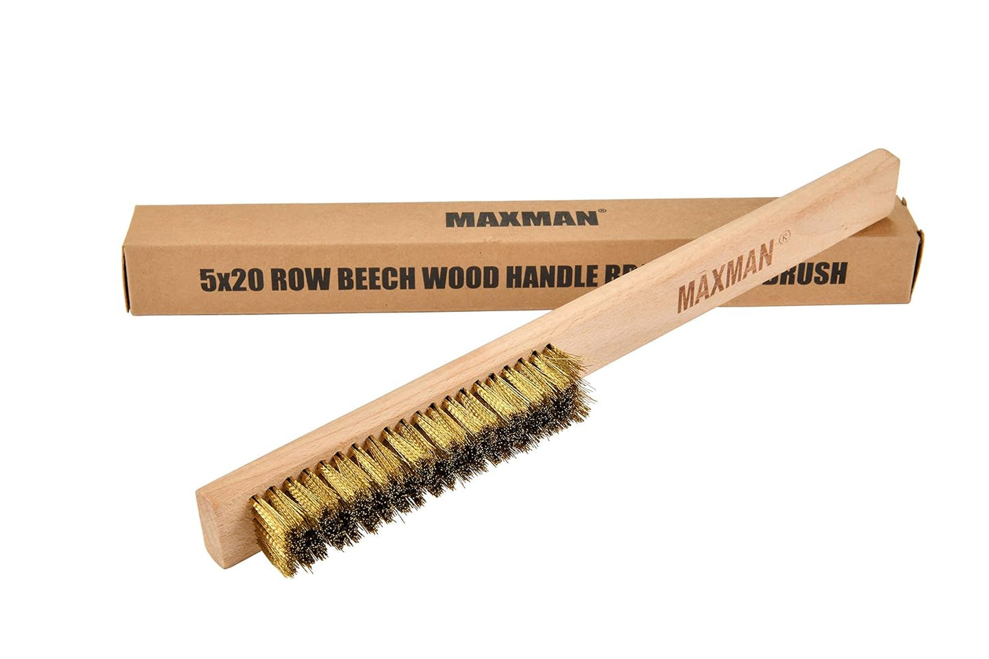 MAXMAN Brass Brush, Soft Brass Bristle Wire Brush for Cleaning Metal Rust, Welds, Home and Kitchen