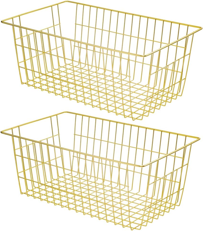 SANNO Wire Baskets Storage Baskets, Freezer Bakets Pantry Baskets Kitchen Organizing Basket Set