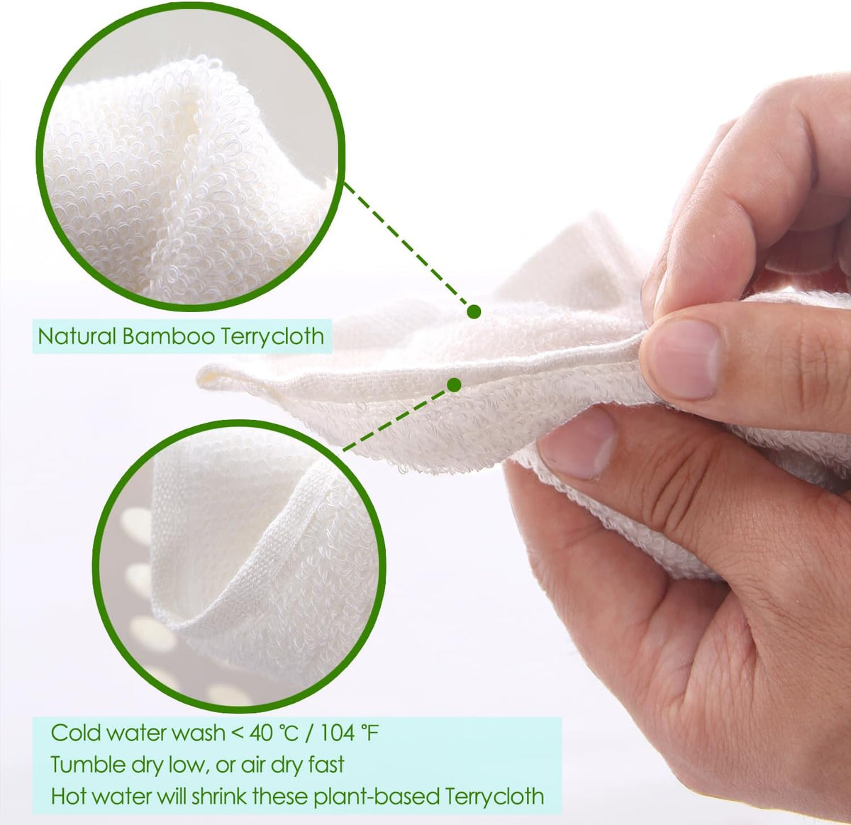 Dish Cloths 6 Pack, 10x14 inch Small Kitchen Washcloths for Washing Dishes, Lint Free Fast Dry