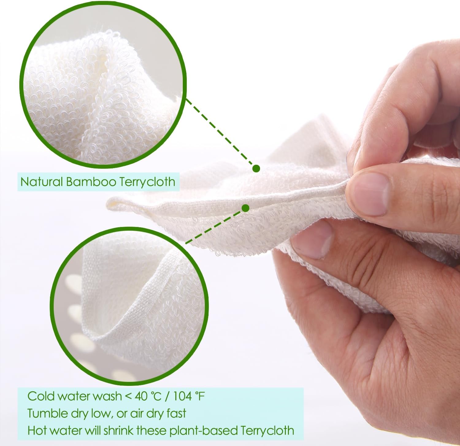 Dish Cloths 6 Pack, 10x14 inch Small Kitchen Washcloths for Washing Dishes, Lint Free Fast Dry