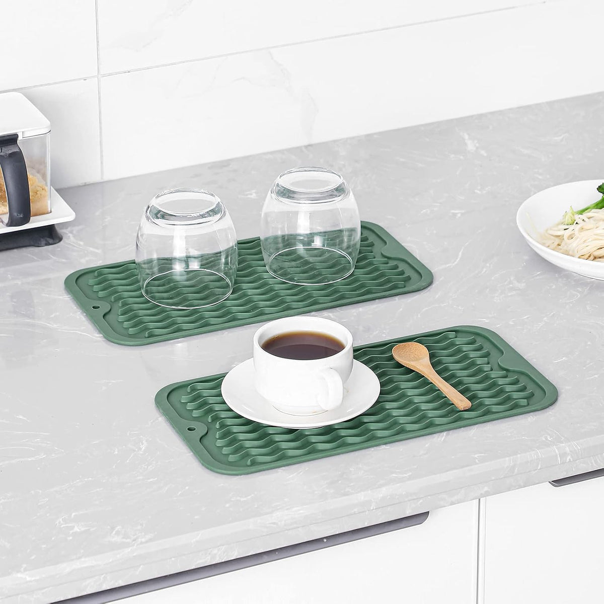 Silicone Dish Drying Mat for Multiple Usage,Easy clean,Eco-friendly,Heat-resistant Silicone Mat for