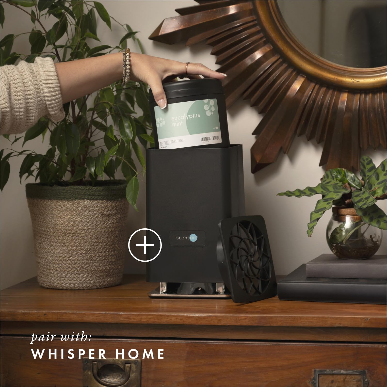 ScentAir Whisper Home Monthly Plug-in Refill, Fragrance Cartridge for Home and Office, Eucalyptus