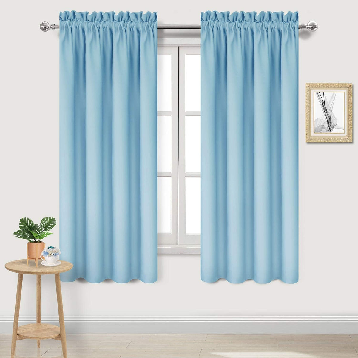 DWCN Blackout Curtains for Bedroom - Thermal Insulated Privacy Energy Saving Rod Pocket Drapes for