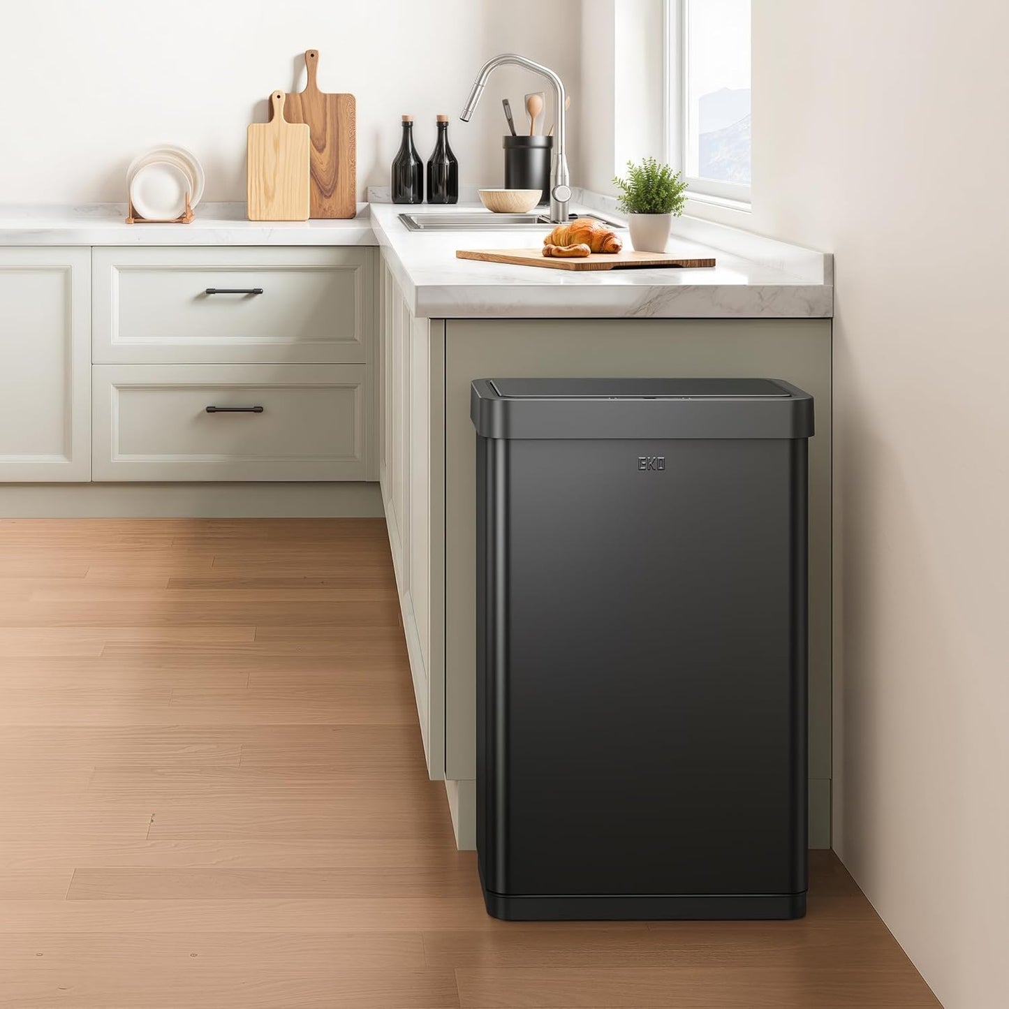 EKO Mirage X 80 Liter / 21.1 Gallons Motion Sensor Trash Can, Automatic Large Kitchen Trash Can
