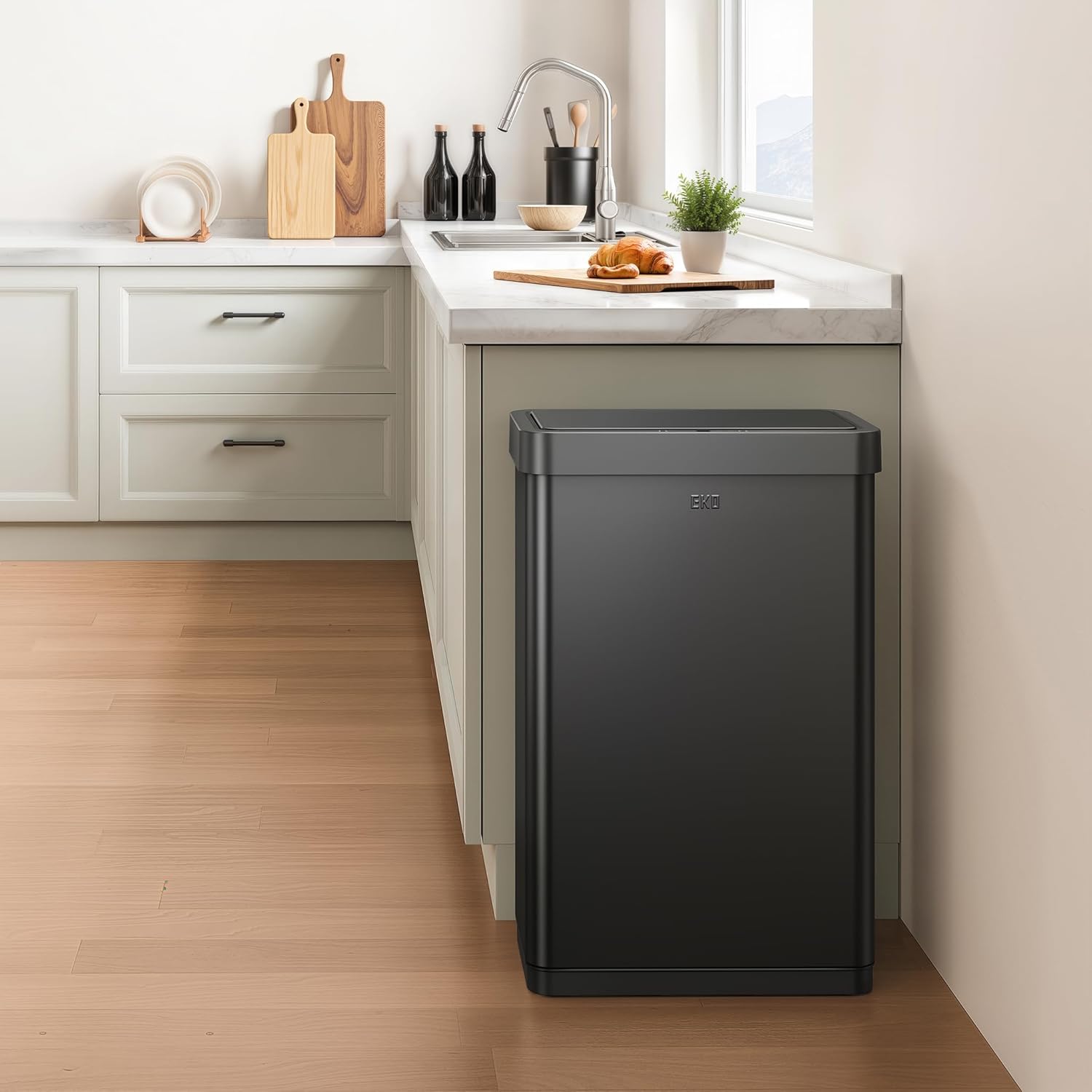 EKO Mirage X 80 Liter / 21.1 Gallons Motion Sensor Trash Can, Automatic Large Kitchen Trash Can