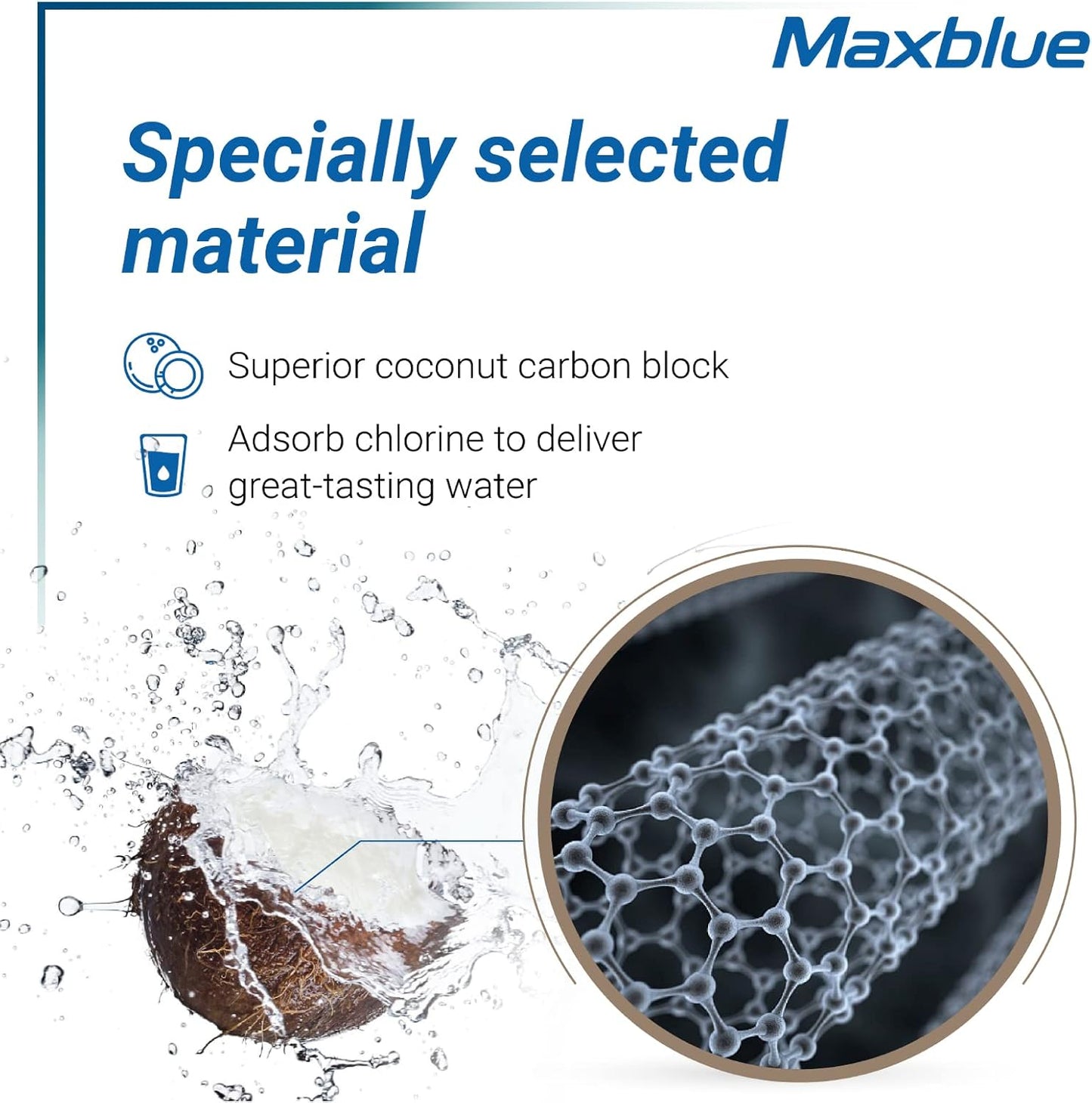 Maxblue XWF Replacement for GE® XWF, WR17X30702, NSF Certified Refrigerator Water Filter, 3 Filters