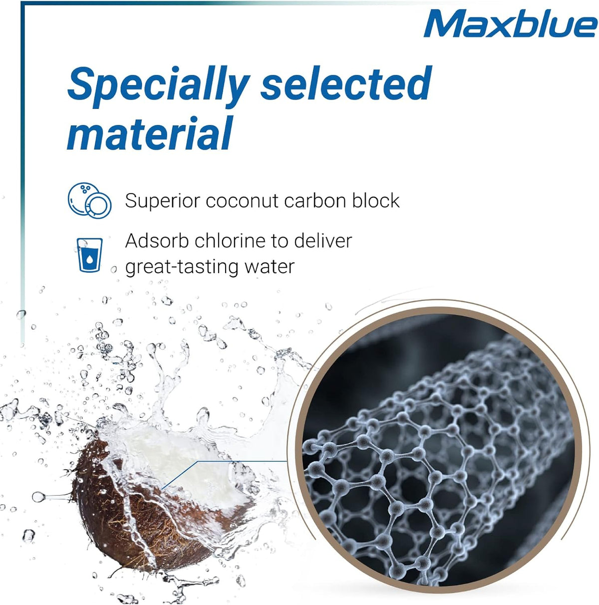 Maxblue XWF Replacement for GE® XWF, WR17X30702, NSF Certified Refrigerator Water Filter, 3 Filters