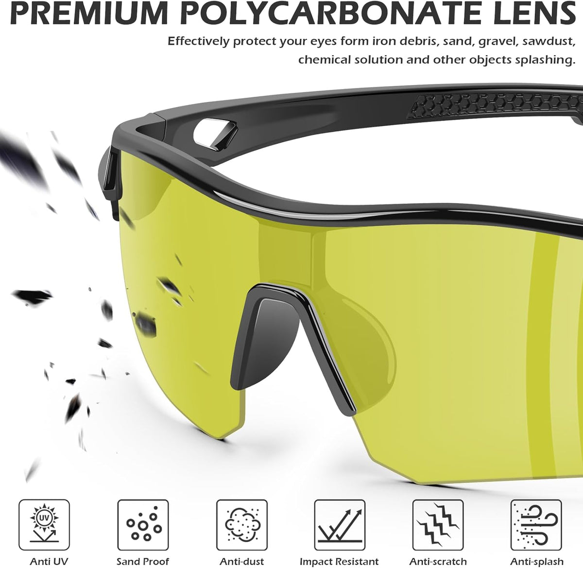 OXG 12 Pack Safety Glasses for Men Women, ANSI Z87.1 Safety Goggles Impact Resistant Protective