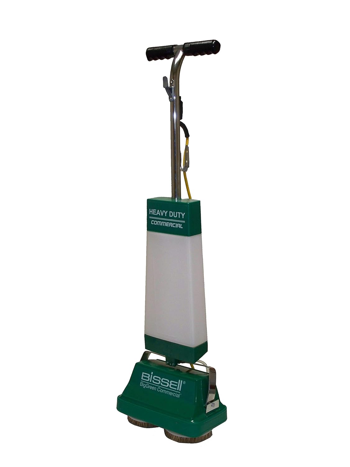 BiSSEll BigGreen BGFS5000 Portable Two Brush Floor Scrubber & Polisher, 13" W x 7" D x 44" H, White