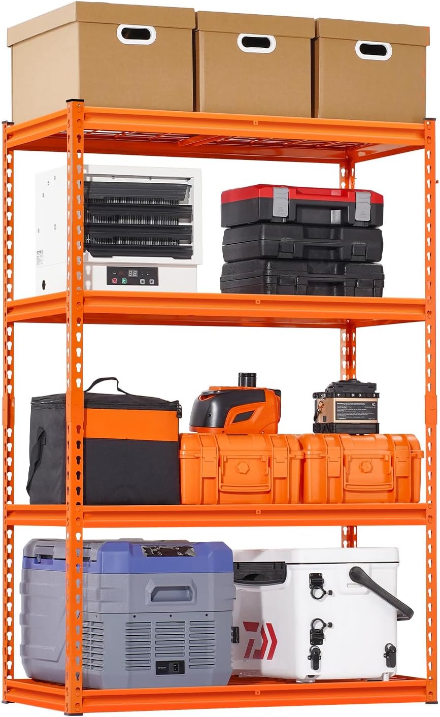 VEVOR Storage Shelves, 2400 lbs, 4 Tier Heavy Duty Garage Shelving, 20" D x 40" W x 60" H