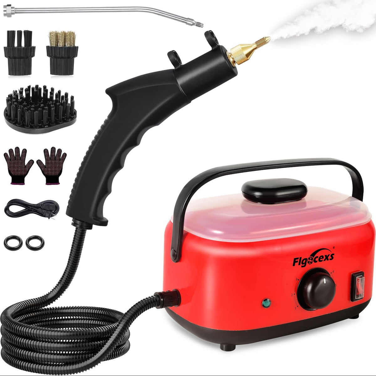 Handheld Steam Cleaner,2500W High Temperature High Pressure Steam Cleaner with 3 Brush Heads