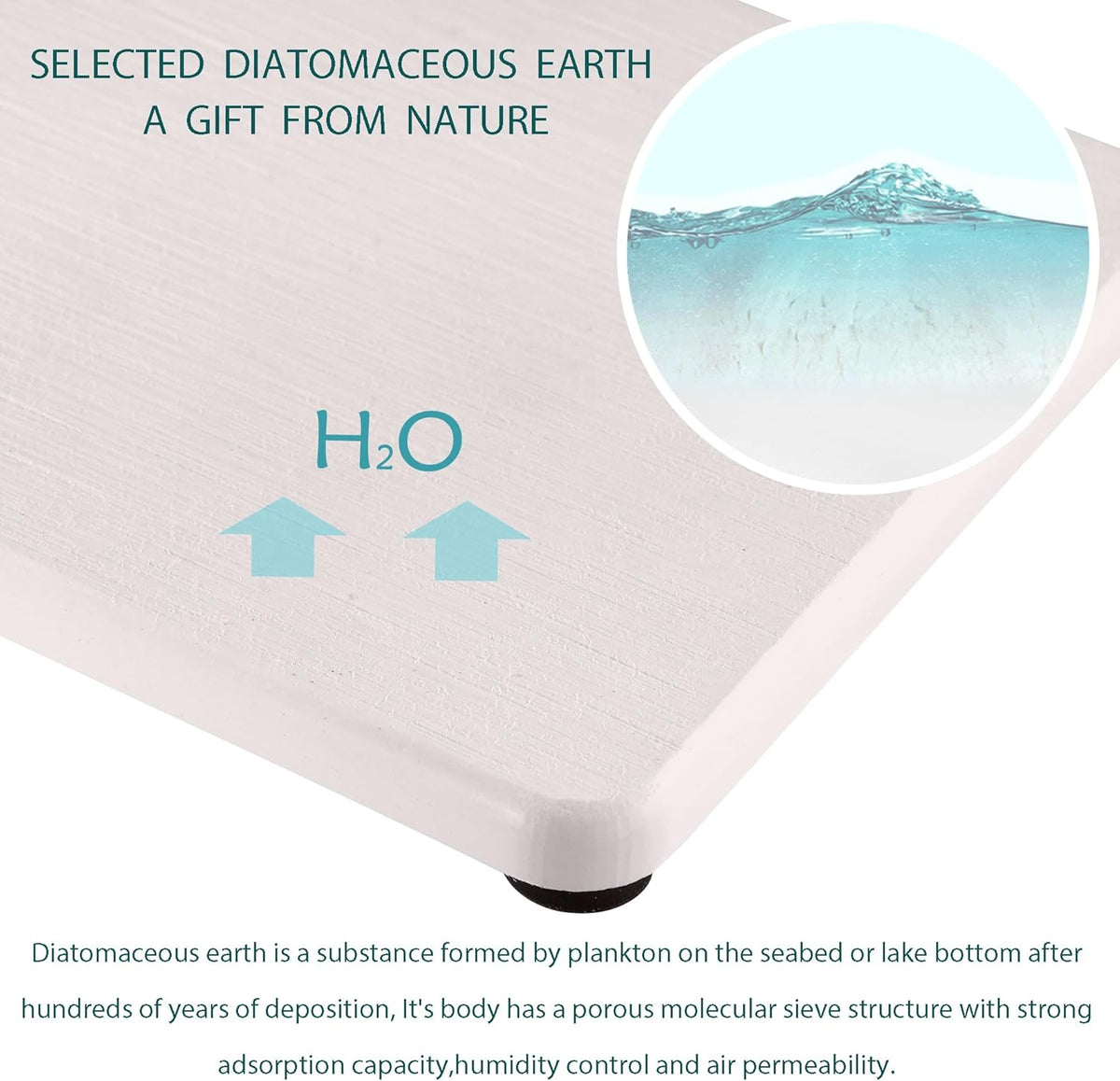 2 Pcs Water Absorbing Stone Trays, Kitchen/Bathroom Sink Soap Dish, Diatomite Tray Used for Hand