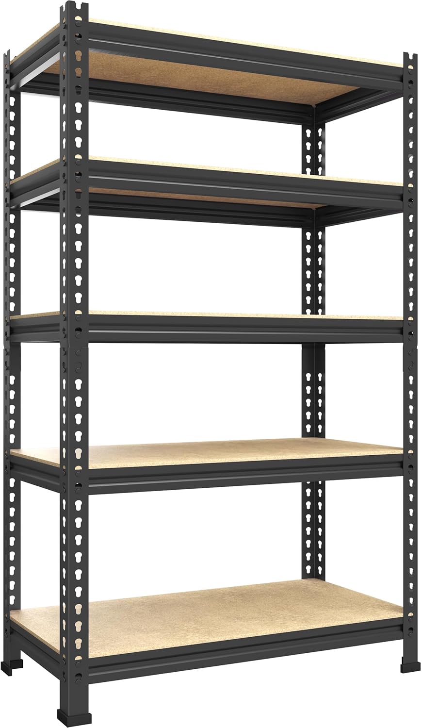 PrimeZone Storage Shelves 5 Tier Adjustable Garage Storage Shelving, Heavy Duty Metal Storage