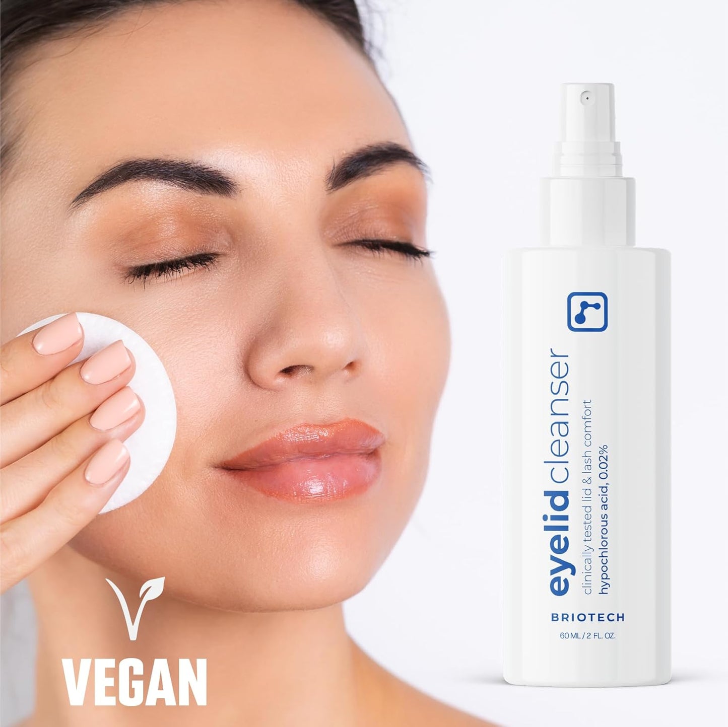 BRIOTECH Eyelid Cleanser, Hypochlorous Acid Spray, Lid & Eyelash Cleanser, Soothe Sensitivities