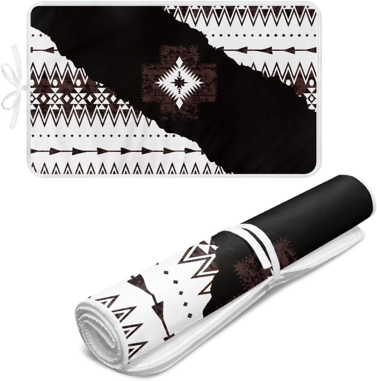 Aztec Print Ironing Mat Portable Ironing Pad Blanket for Table Top Heat Resistance Foldable