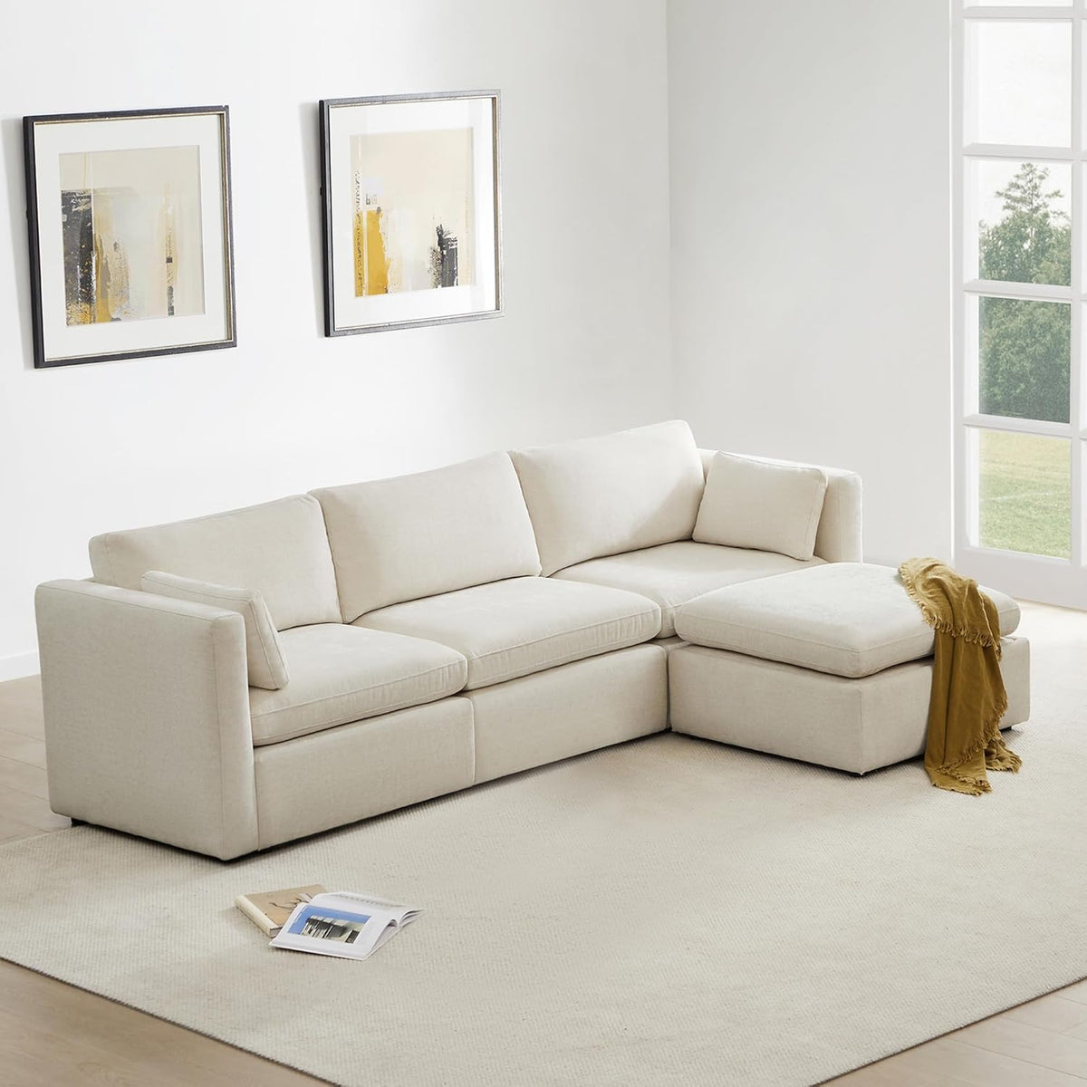 CHITA Oversized Modular Sectional Sofa, FSC Certified L Shaped Sectional Couches for Living Room