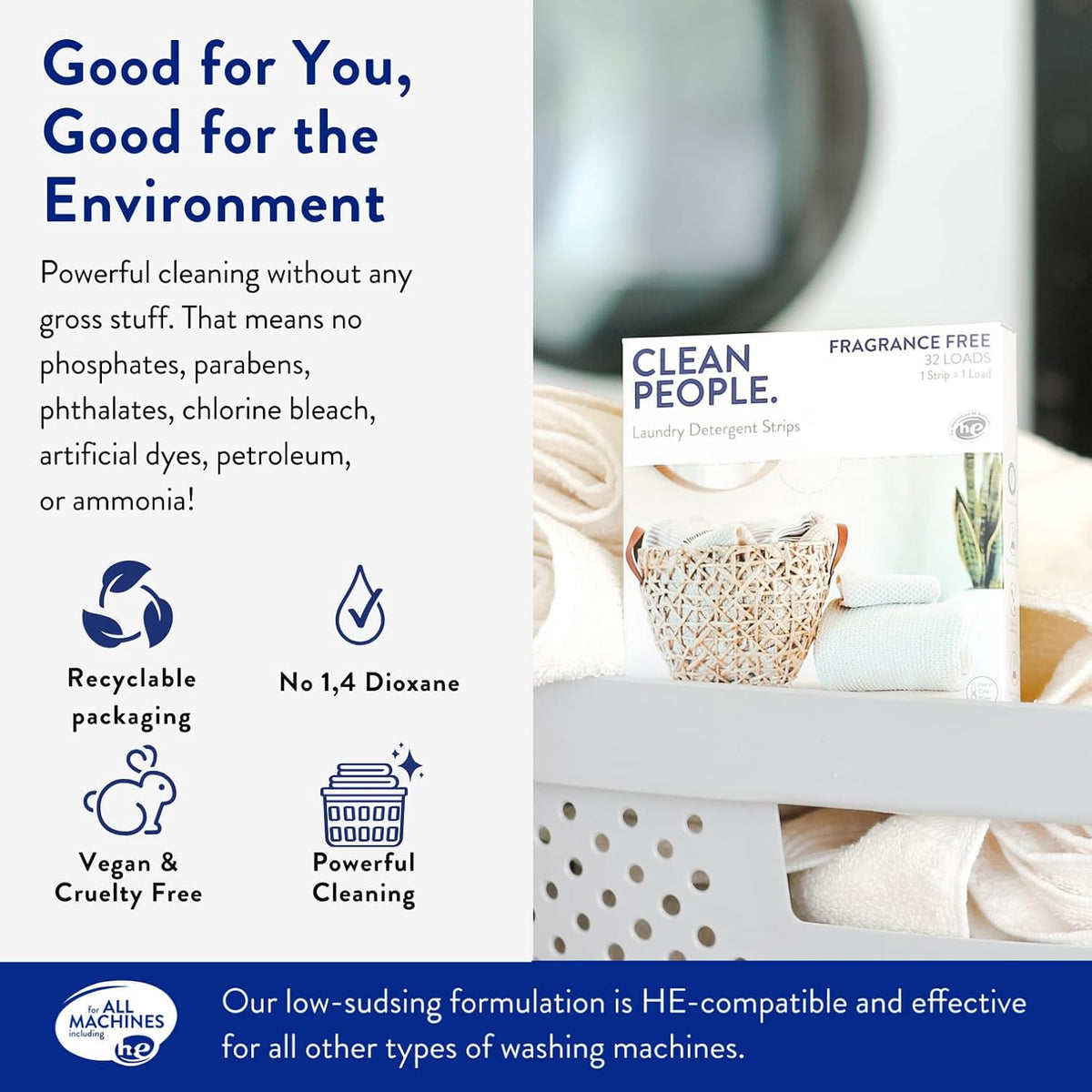 The Clean People Lavender Laundry Detergent Sheets - Laundry Soap - Ultra Concentrated, Recyclable