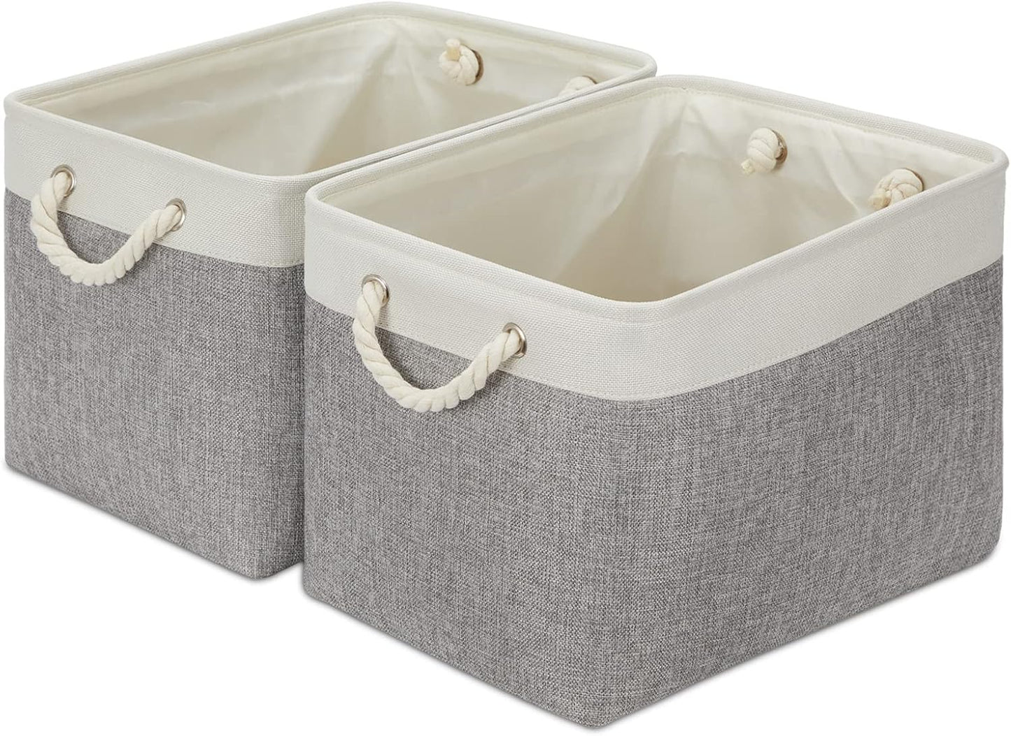 DULLEMELO Storage Baskets for Organizing 16x12x12 Large Fabric Storage Bins Baskets Set of 2