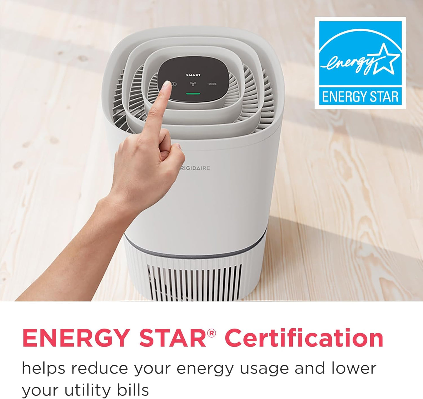 Frigidaire PureA300 HEPA Air Purifier for Small Bedrooms, Covers up to 850 Sq. Ft., 3-Stage