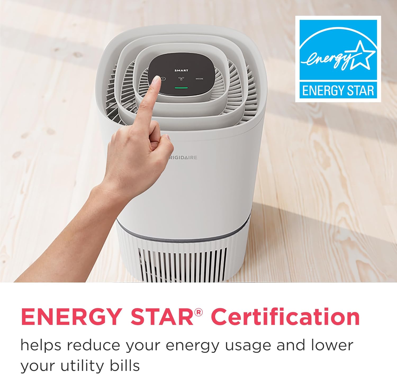 Frigidaire PureA300 HEPA Air Purifier for Small Bedrooms, Covers up to 850 Sq. Ft., 3-Stage