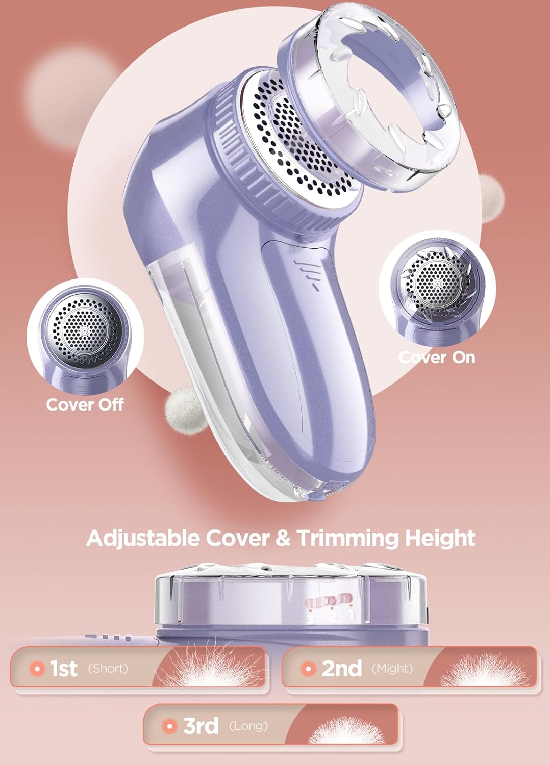 Bymore Fabric Shaver, Lint Remover, Lint Shaver Defuzzer Sweater Shaver for Clothes and Furniture